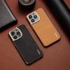 Luxury Leather Phone Case IPhone 16 15 14 13 12 Series Shockproof Full Coverage Business Cover