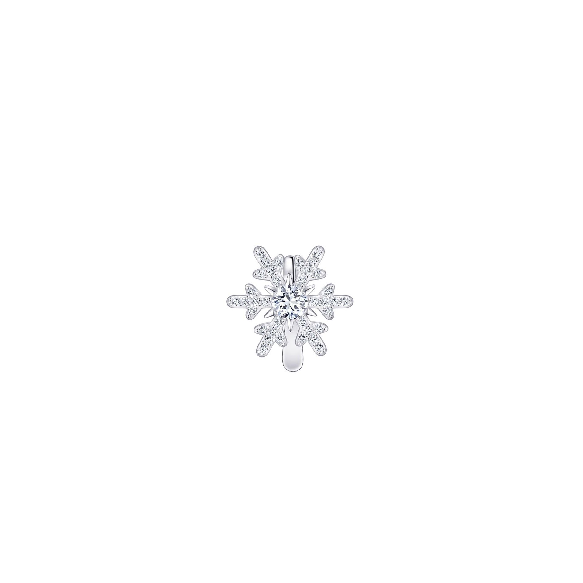 1Pc Zircon Snowflake Ear Clips Women s Light Luxury Niche Design Personalized Earrings Daily Versatile Earrings