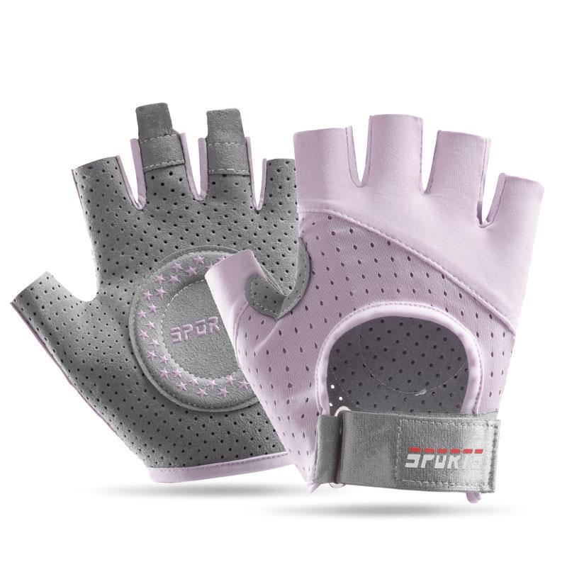 Sports cycling gloves women's half finger non-slip wear-resistant yoga outdoor running breathable fitness gloves