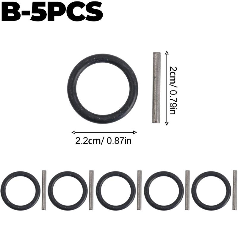 5/50Pcs O Ring Rubber Sealing Washer Black Gasket Oil Resistant High Temperature Ring with Spring Clip Wrench Component Tools