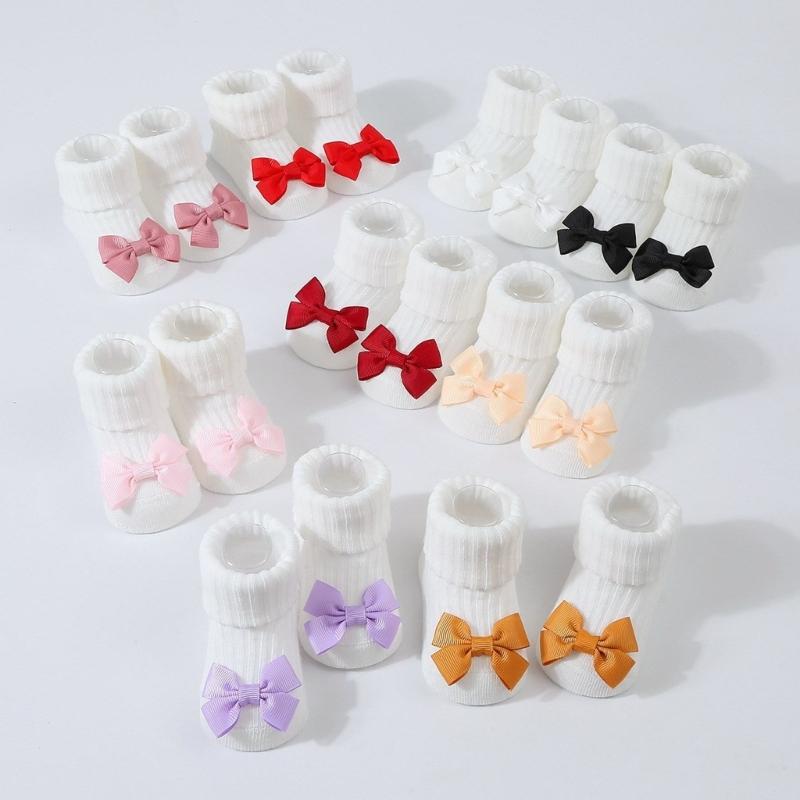 Baby Strick Socken Kopfbedeckung Prinzessinnen Stil Baby Mädchen Stirnband Socken Modische Haaraccessoires für Säuglinge & Babys