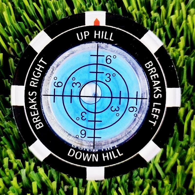 Golf Doppelseitiger Marker - Gerahmtes Winkelmessgerät, Gradmessung Grüne Ballposition Markierung Golfzubehör Praktisch