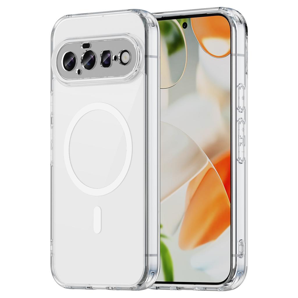 Google Pixel 11 Phone Case,Transparent Magnetic Shockproof Slim Phone Case Cover for Google Pixel 11