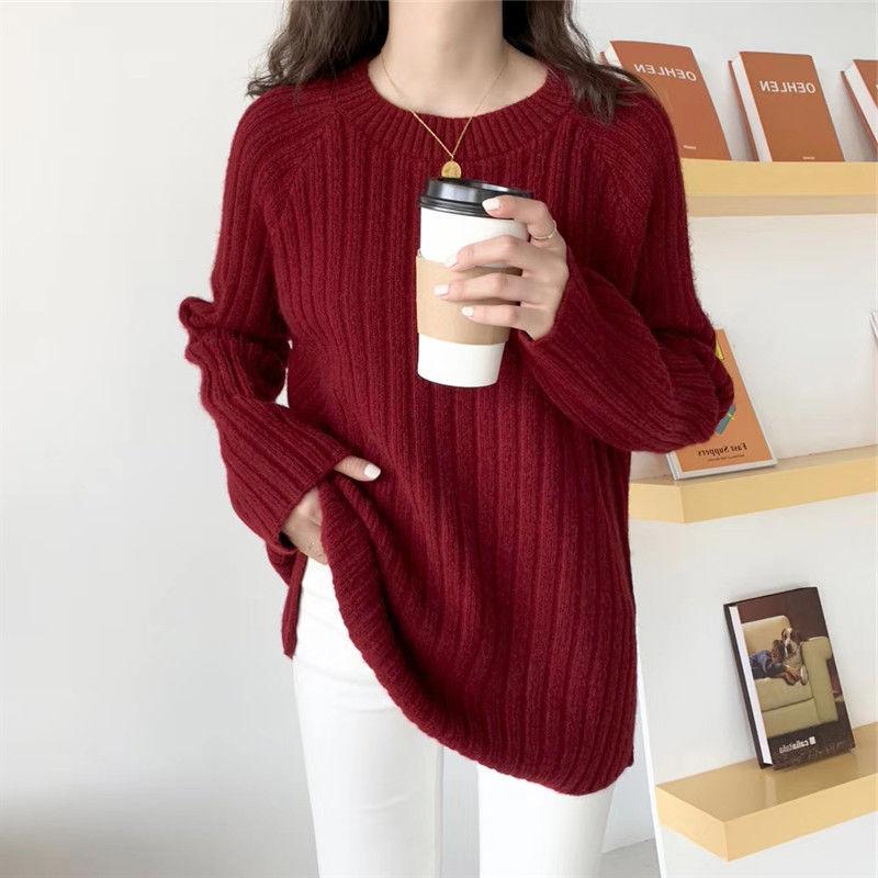 Autumn Winter Women's Sweater Korean Edition Pullover Sweater Women's Loose Knitted Sweater