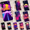 80s Retrowave Neon Palms Tree Case For Oppo A94 A54 A40 A60 A80 A98 A78 A18 A38 A58 A16 A76 A96 A17 A77 A74 A57S A15 Cover