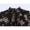 2025 Summer European & American Women's High Neck Waist-Cinching Chiffon Print Long Dress