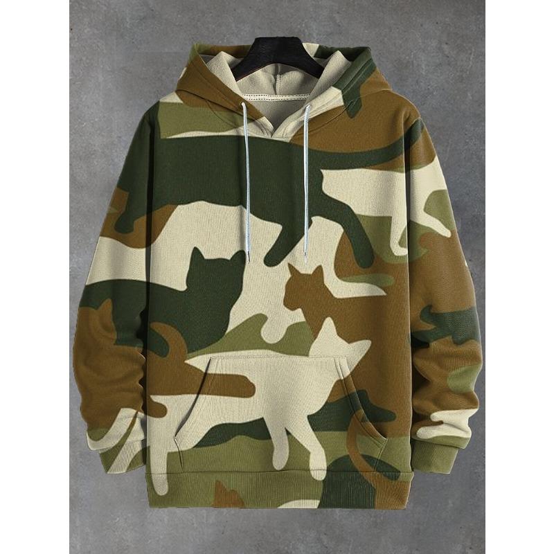Guitar Cat Hoodies Graffiti Art 3D Print Men Women Hip-Hop Hooded Sweatshirts Harajuku Y2k Pullover Tracksuit Coat Man Clothing