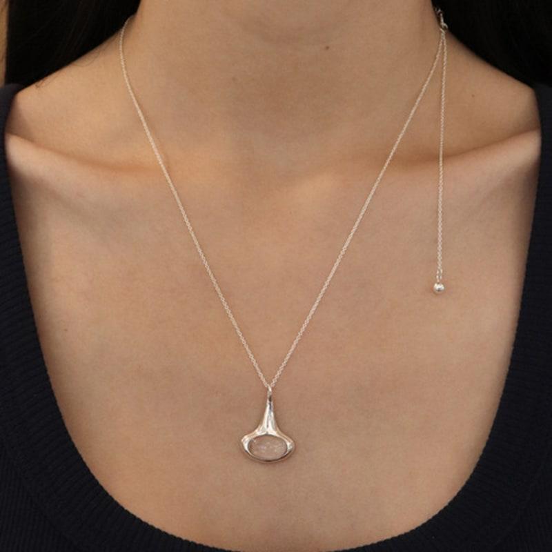 

VINOOM pile quartz necklace (rose quartz) 50+10cm