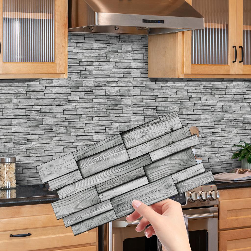 12/24/48pcs Peel And Stick Tile Sticker Self Adhesive Stick On Tile Backsplash For Kitchen Bathroom, Bedroom Decoration