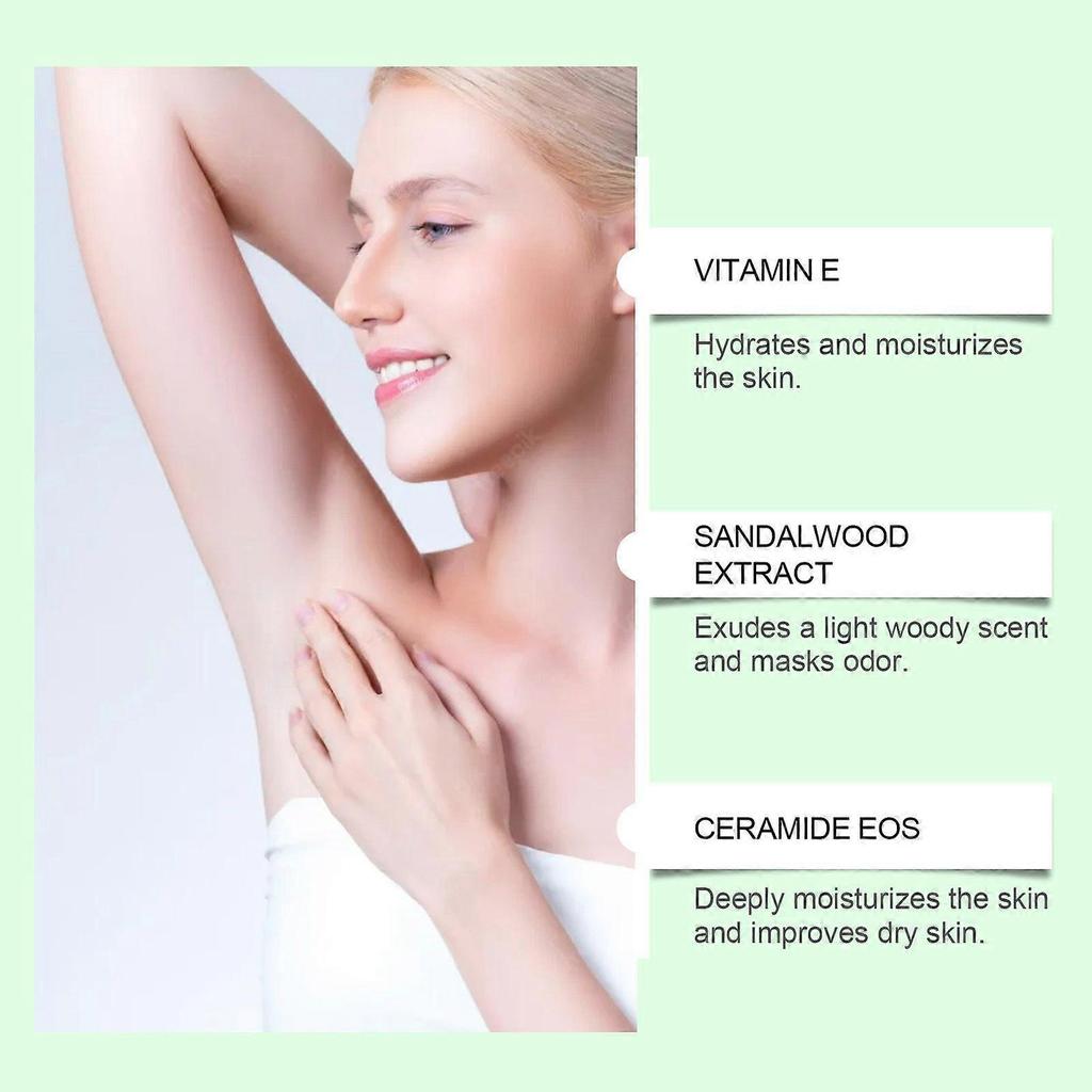 Skincare Deodorant - The Santal Deodorant with Restorative Ceramide & Sandalwood | 72 hour Odor Protection | Aluminum-Free, All Natural
