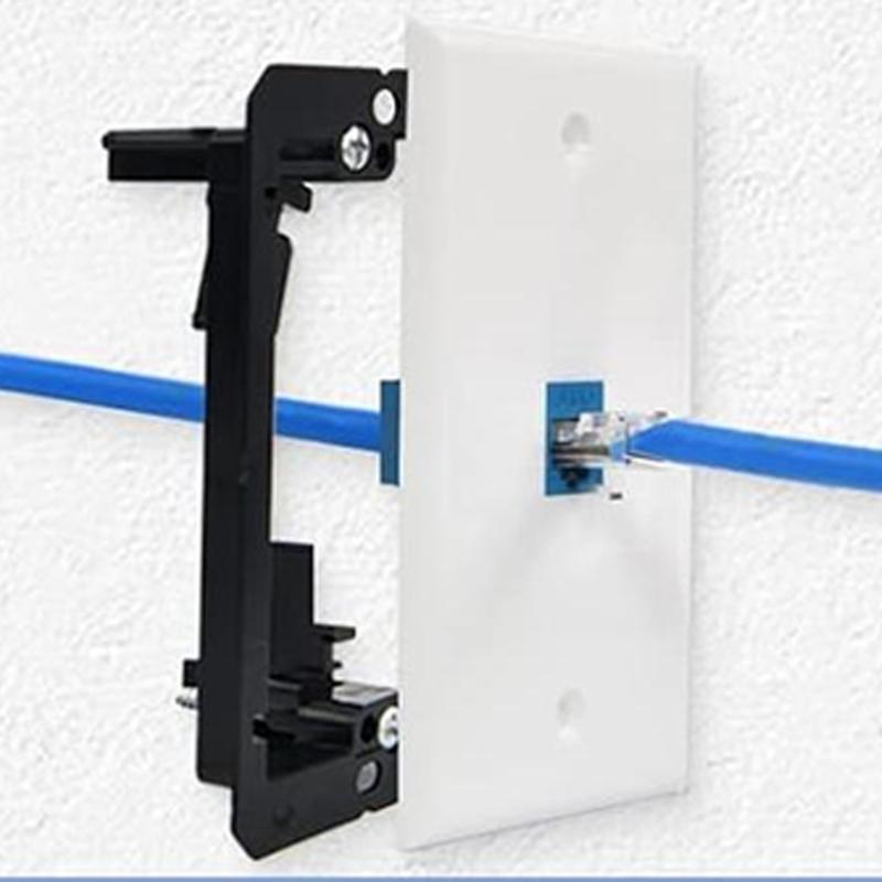 Ethernet Wall Plate Female Pass Through Outlet Panel for Networks Connectors Single/Double Port TV Cable Wall Plate