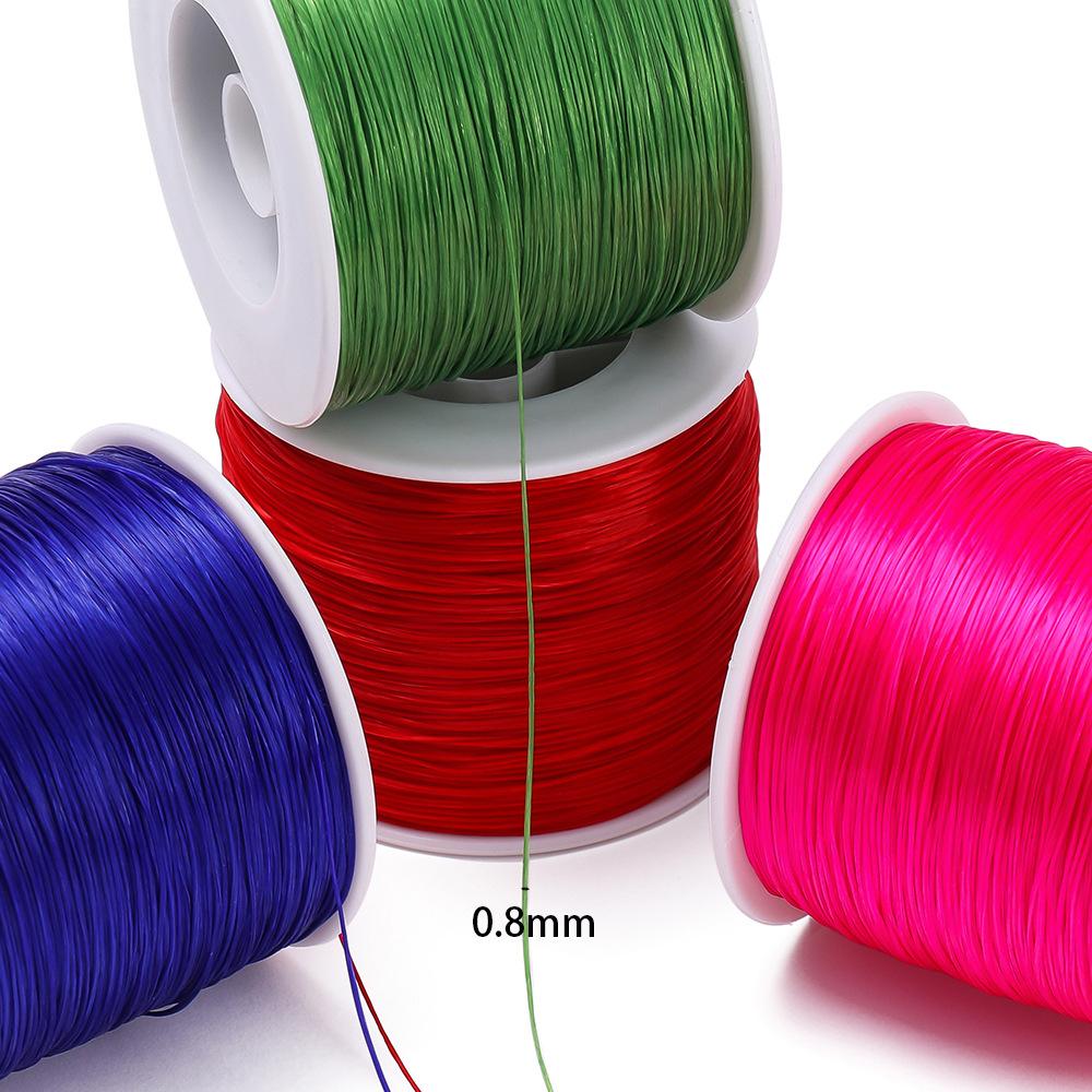0.8mm Korean Imported Elastic Line, Flat Silk Elastic Line TPU Bead Elastic Line DIY Bracelet Necklace Beads