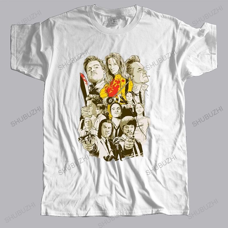 Movie Tshirts Reservoir Dogs Quentin Tarantino Men Casual TShirts Tees Cult Movie Printed Tshirt White Grey Cotton Men Tops S