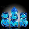 Sea Blue Dragon & Dungeon 7-Piece Gemstone Dice Set