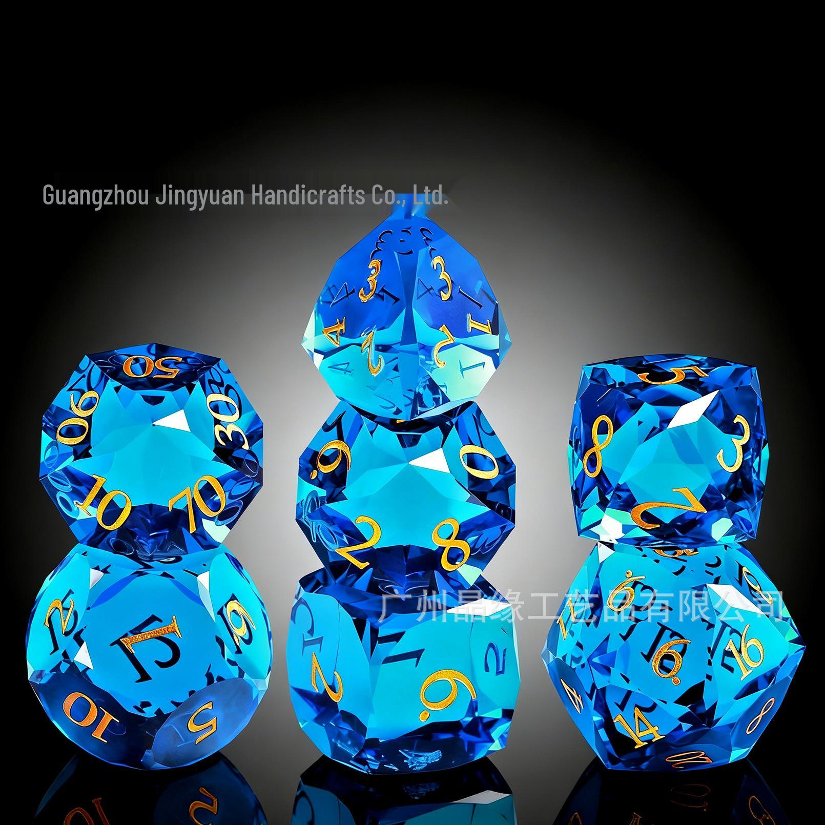 

Sea Blue Dragon & Dungeon 7-Piece Gemstone Dice Set морской синий