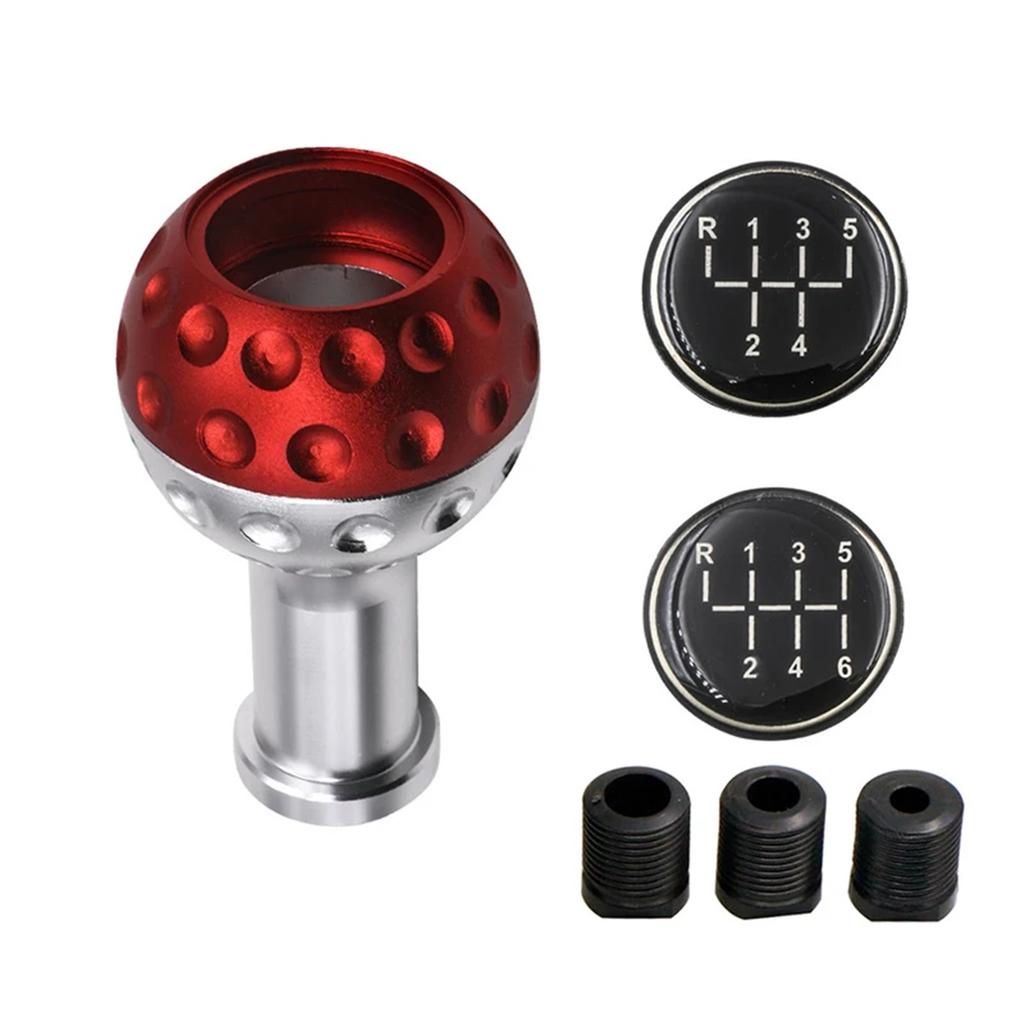 5/6 Speed Gear Shift Knob Car Manual Trans Shifter Stick Head Knob Aluminum With M8 M10 M12 Adapter for VW GTI Jetta Golf 5