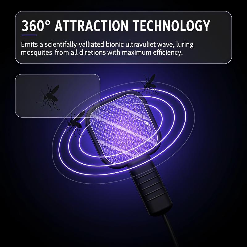 Summer  Usb Uv Light Mosquito Swatter Trap Portable Killer Lamp Electric Shock Mini Fly Bug Zapper For Bedroom Outdoor