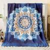 Bohemian Mandala HD Print Lightweight Flannel Throw Blanket - Soft, Warm & Durable for Travel, Camping, Outdoor, Living Room, Of