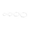 100Pcs Champagne Wine Glasses Rings Markers Silver Earrings Circle Wire Rings Hoops DIY Gift Party Drink Wine Labeling 20mm-35mm