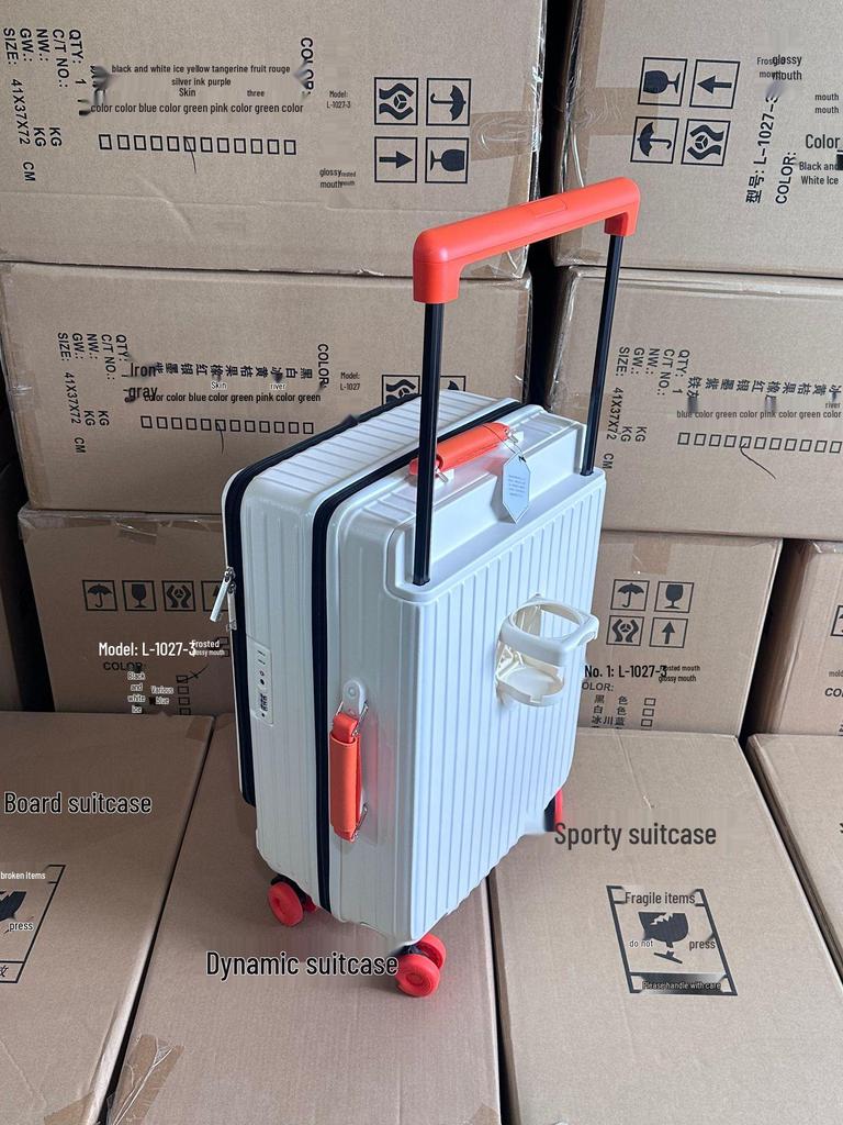 5022 Explosion-Proof 28-Inch Check-in Zipper Suitcase with Side Opening and Deep Compartment.