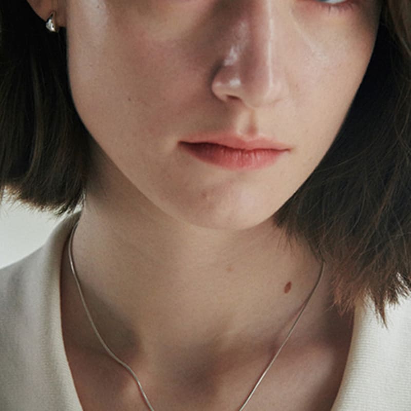 

green [925 silver]Un.silver.129 / bondir necklace (2 type) pearl