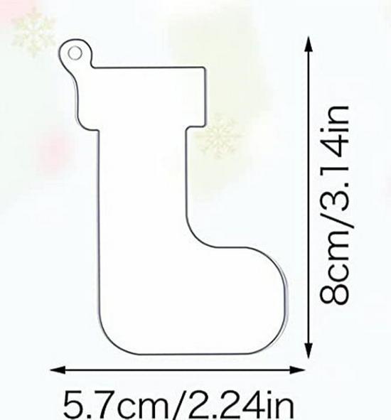 Klare Acryl DIY Weihnachtskugeln mit rotem Band zum Aufhängen am Baum