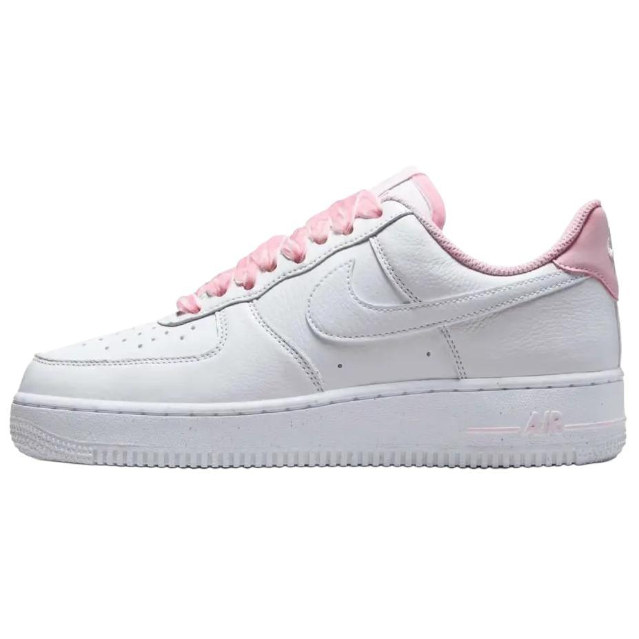 Nike Air Force 1 Low Pink Velvet Laces Women Sneakers White Pink-Foam HV4403-601