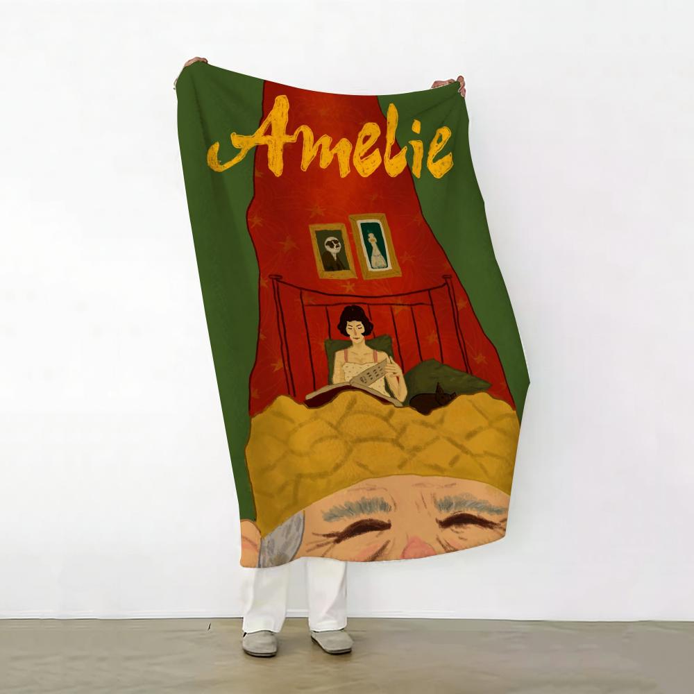 Movie a amelie Throw Soft Warm Flannel Fleece Throw Blanket for Sofa Bed Travel Home