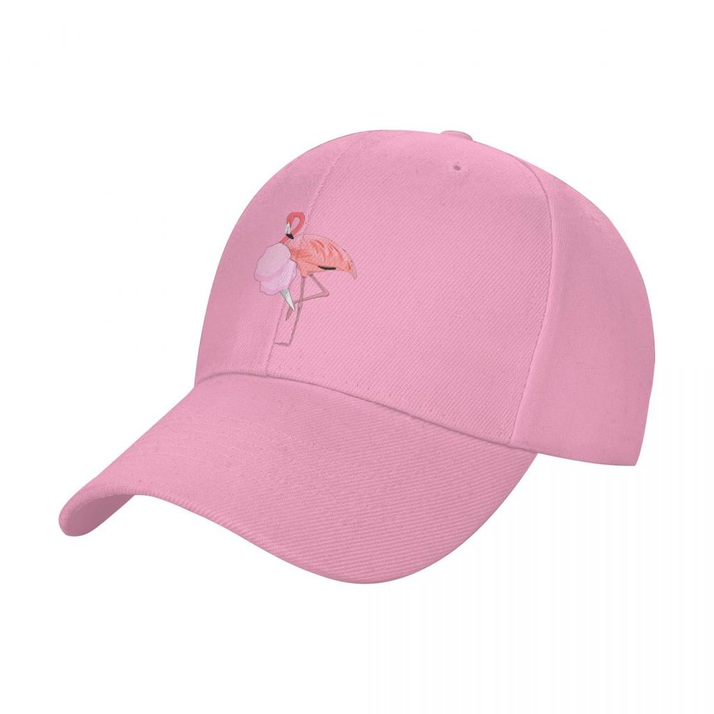 Süße Rosa Flamingo Baumwollzucker essen Baseballkappe benutzerdefinierte Mütze Schutzhelm Herren Tennis Damen