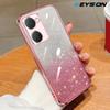 KEYSION Luxury Plating Glitter Phone Case for VIVO Y03 Y03t Transparent Soft TPU Shockproof Cover for VIVO Y18 Y18s Y28s 5G