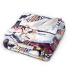 Soft Warm Blanket Picnic Nekopara Cartoon Game Throw Blanket  Flannel Bedspread For Living Room Fashion Sofa Bed Cover