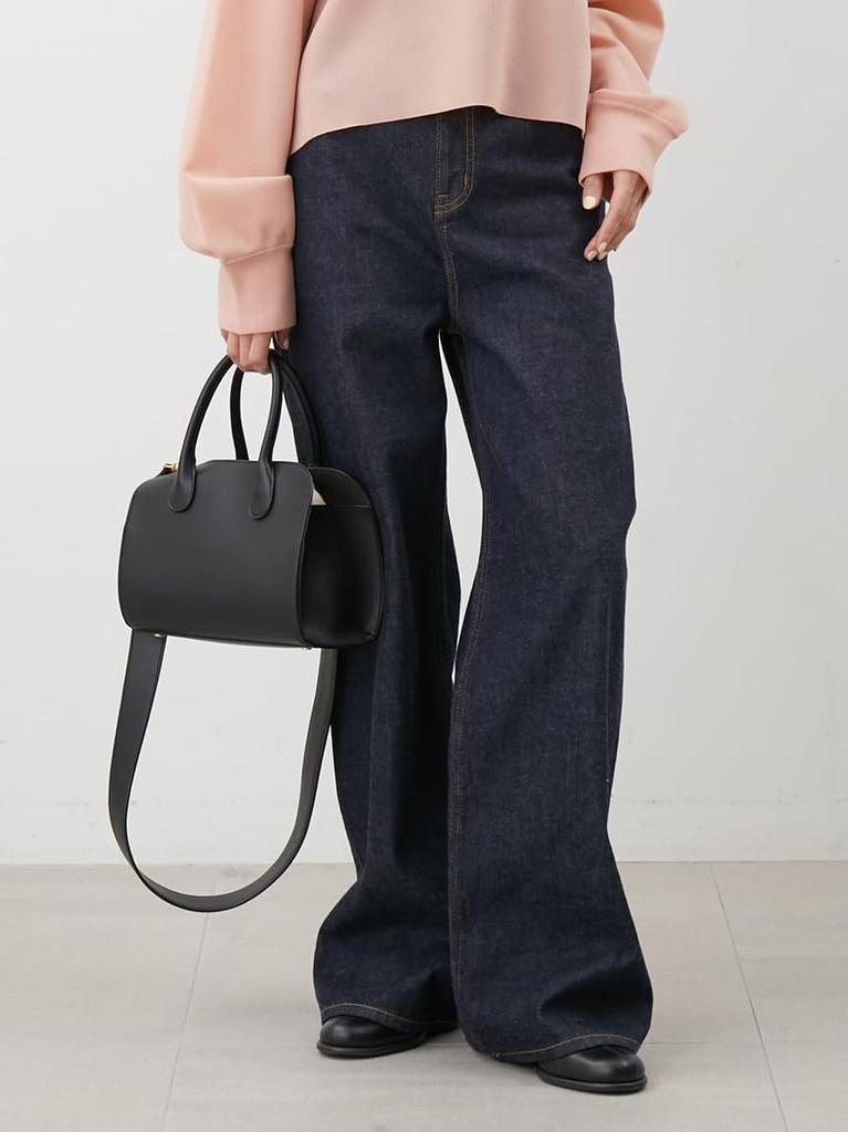 Mira Owen Wide Denim Pants 09WFP254002 IND 0 High-Waist