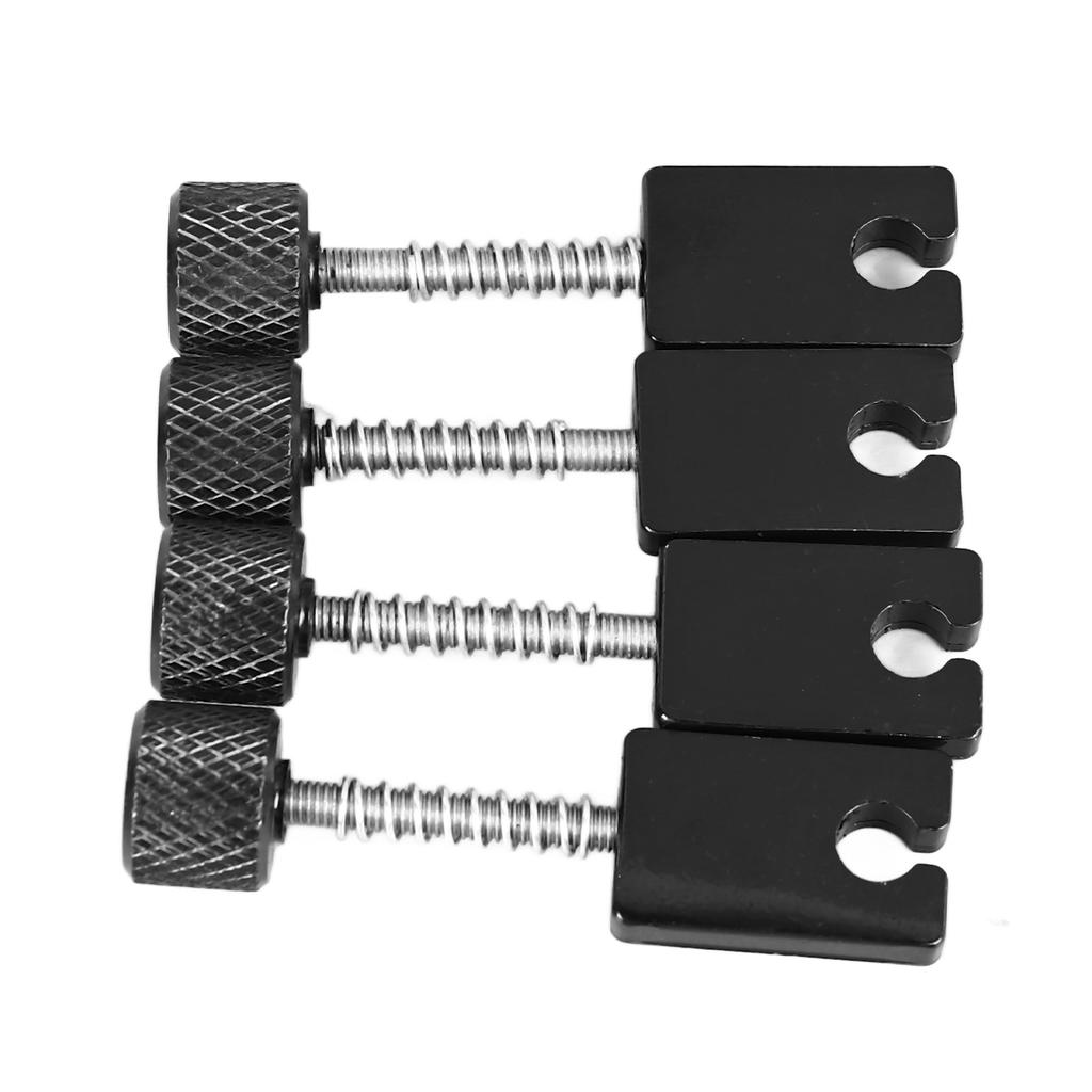 4Pcs Electric Bass Saddle Headless Metal Tuning String Bridge Saddle for Replacement