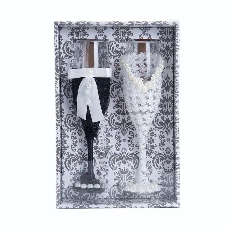 1 Paar Luxus-Rotwein-/Champagnergläser im chinesischen Liebhaberstil, Hochzeitsgeschenk, Weinpaarung für Paare, Hochzeitskelch, Partyzubehör