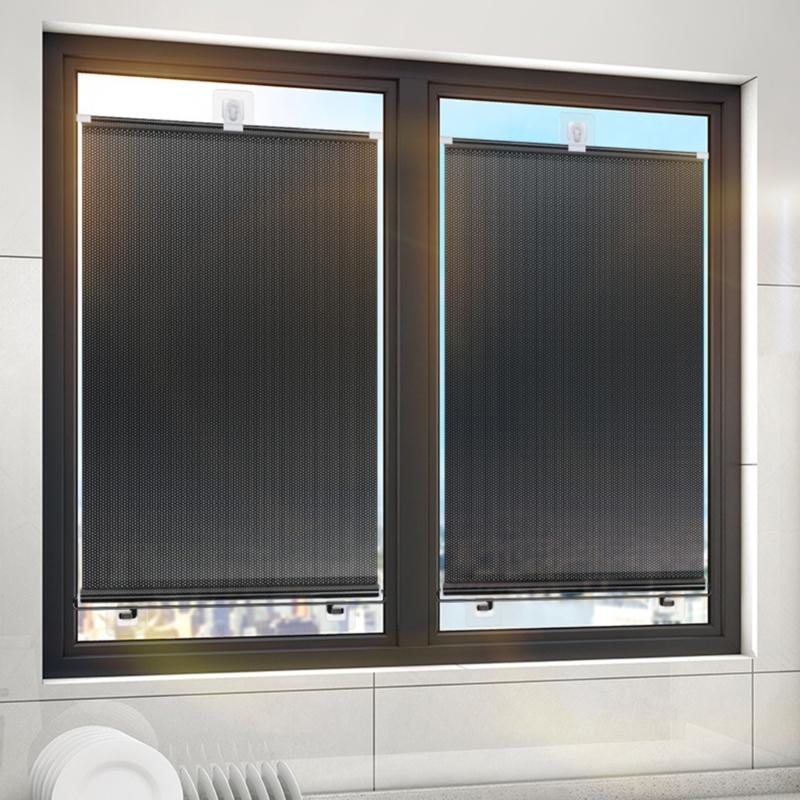Simple to Install Window Shade Retractable Suction Cup Shade PVC for Sun Shade