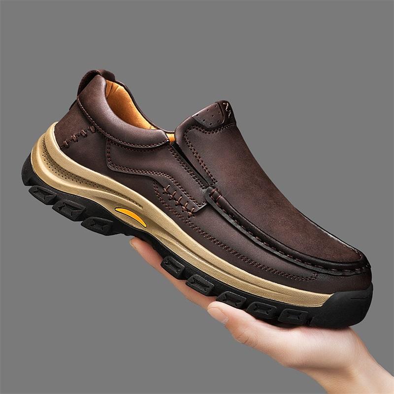 Genuine Leather Mens Casual Shoes Leisure Walk Man Loafers New Arrival Driving Shoes All-match Hiking Shoes Men Treking Footwear