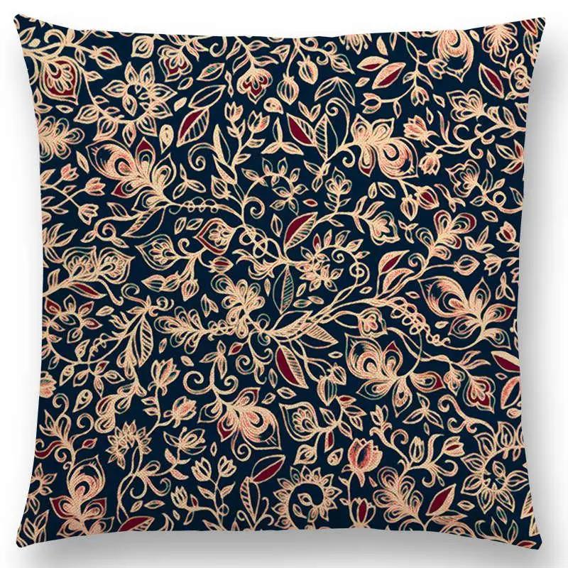 Home Decor Floral &amp; Leafy Patterns Pillow Covers Pattern Cushion Cover Suitable For Sofa Bedroom Car Pillow Cover