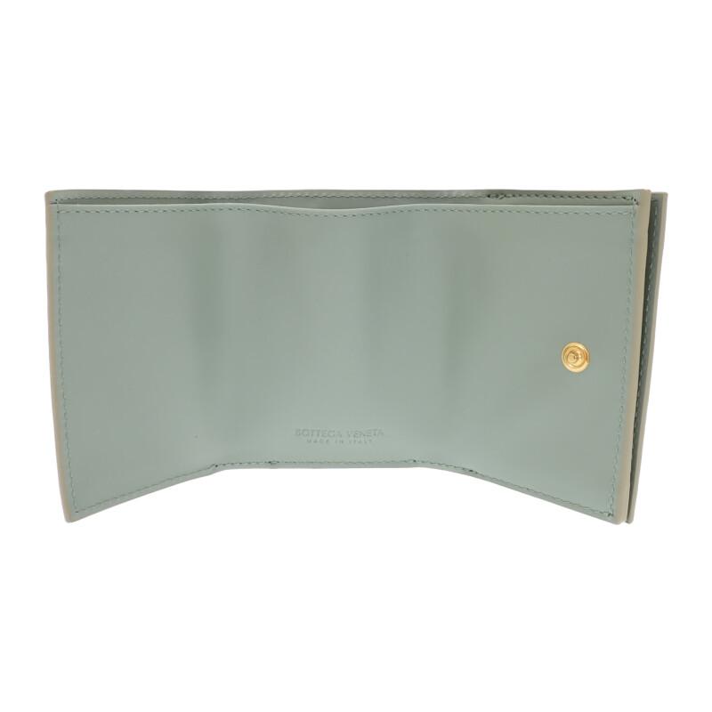 Bottega Veneta 751156VCPP68369 Tri-fold Wallet Travertine/Newsage Women