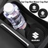 2 Pezzi Sottobicchiere in Pelle per Interni Auto Antirumore Tappetino per Tazza d'Acqua per Suzuki Jimny Samurai Vitara Swift Baleno SX4 Ignis Splash Kaiser
