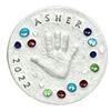 DIY Handprint and Footprint Stepping Stone Kit for Outdoor Garden Craft Projects with Customizable Molds and Decorative Stones
