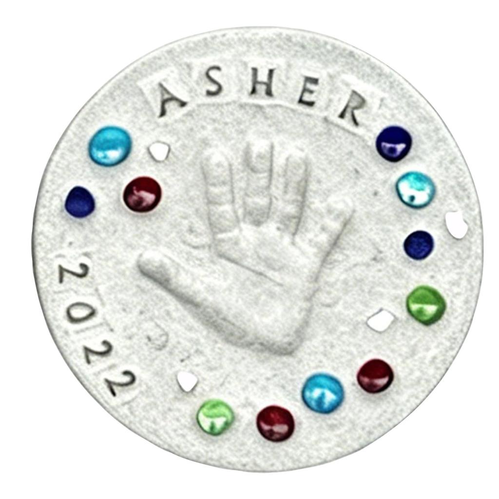 DIY Handprint and Footprint Stepping Stone Kit for Outdoor Garden Craft Projects with Customizable Molds and Decorative Stones