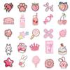 50er-Pack süße rosa Wasserflaschenaufkleber Kawaii ästhetische VSCO-Aufkleber Wasserfeste Vinyl-Aufkleberpackung Geschenk