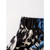 Women's High Waist A Line Midi Skirt with Tropical Floral Print Vacation Skirt Summer Casual Skirt for Women Elastic Waist