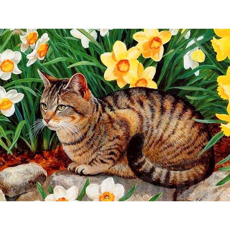 Full 5D Diamond Painting Flower Cat Fairy DIY Diamond Embroidery Diamond Mosaic Cross Stitch Kits Home Decor Gift