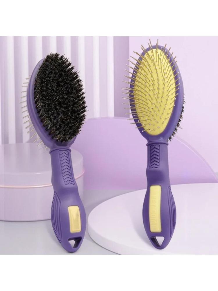 Dog Comb Double Sided Dog Brush Pet Hair Remover Massage Dogs Brush Pet Grooming Comfortable Handle Dogs Hair Brush Pet Supplies