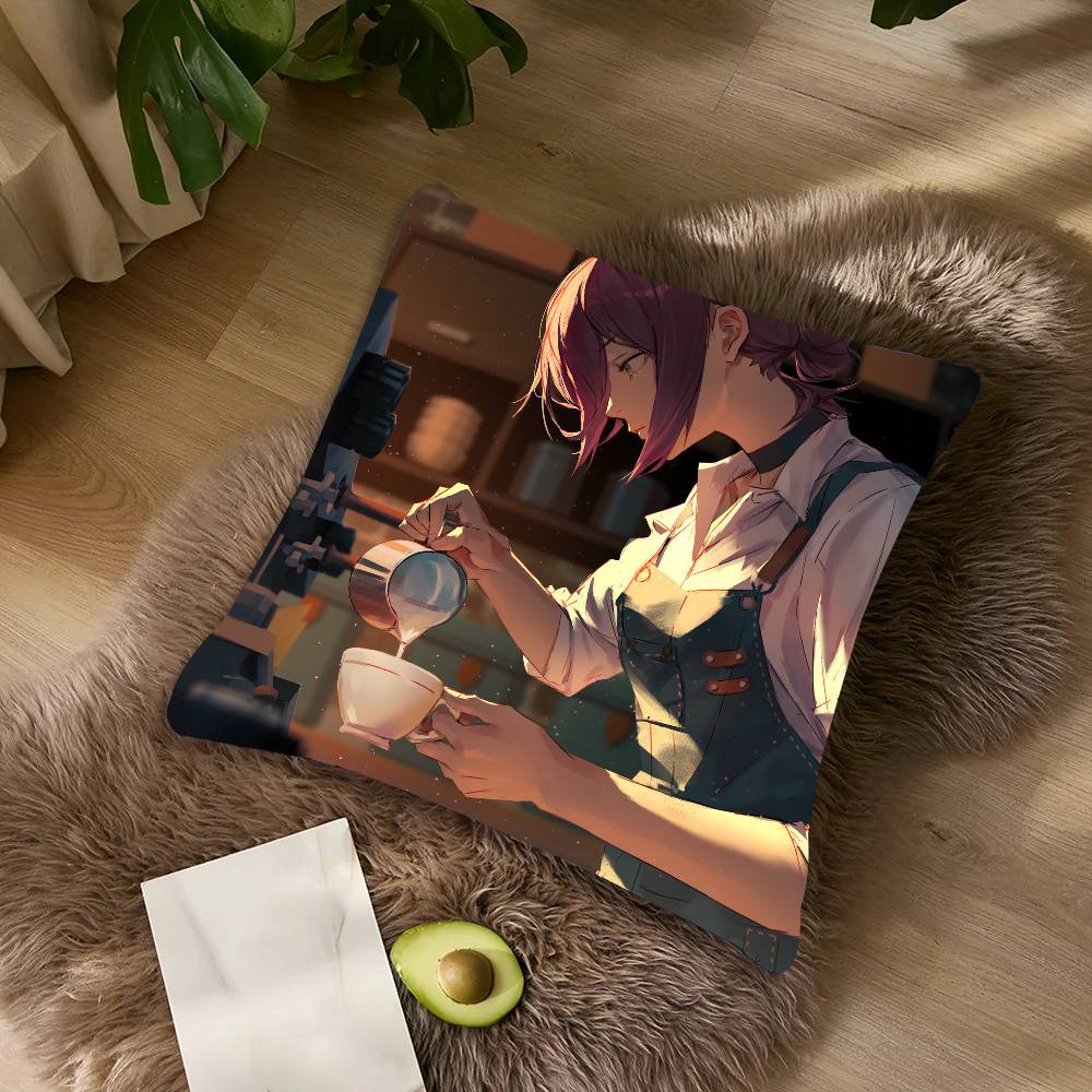 Fashion Hot Girl Reze Anime Pillow Case Cushion Cover Decor Home Throw Pillow Covers For Couch Camping Pillow Cover Decorations