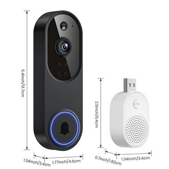 Wireless HD Night Vision Smart Doorbell Camera for Outdoor Home Monitoring