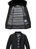 2025 Men's Mid-Length Winter Parka: Warm Down Jacket with Detachable Liner for Middle-Aged and Elderly Dads