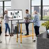 Tall TV Cart Mobile TV Stand Adjustable Large Floor TV Stand Load Capacity 40kg