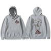 2026 Felpa con Cappuccio Grafica MF DOOM Hip Hop Rapper Maschera Modello Stampa Fronte Retro Casual Manica Lunga Uniseks Oversize Streetwear Felpa con Cappuccio